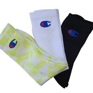 New Champion Crew Socks 3-Pair Pack Athletic‎ Arch Support Cushioned Men's 6-12